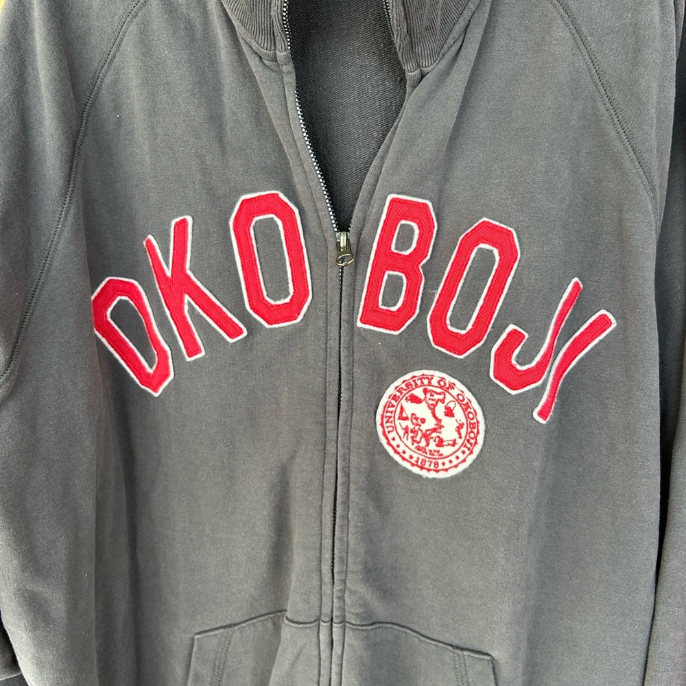 Men’s Banner ‘47 Gray Full-Zip OKOBOJI Sweatshirt Size XX-Large - Picture 3 of 5